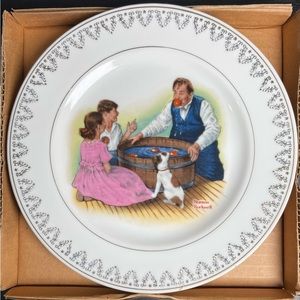 Norman Rockwell Plate Apple Bopping